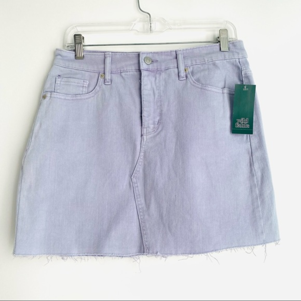 WILD FABLE Mini Fray Hem Jean Skirt - Size 8 NWT